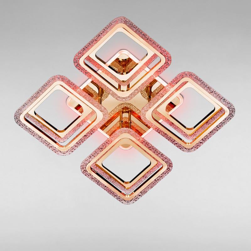 Люстра LED Light House SC-15808/4+4C FG+FGB 176W+10W Золото