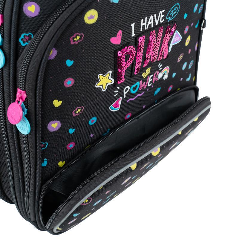 Рюкзак каркасний GoPack Education Pink Power 38x28x15 см 16 л Чорний (GO24-597M-2) - фото 3