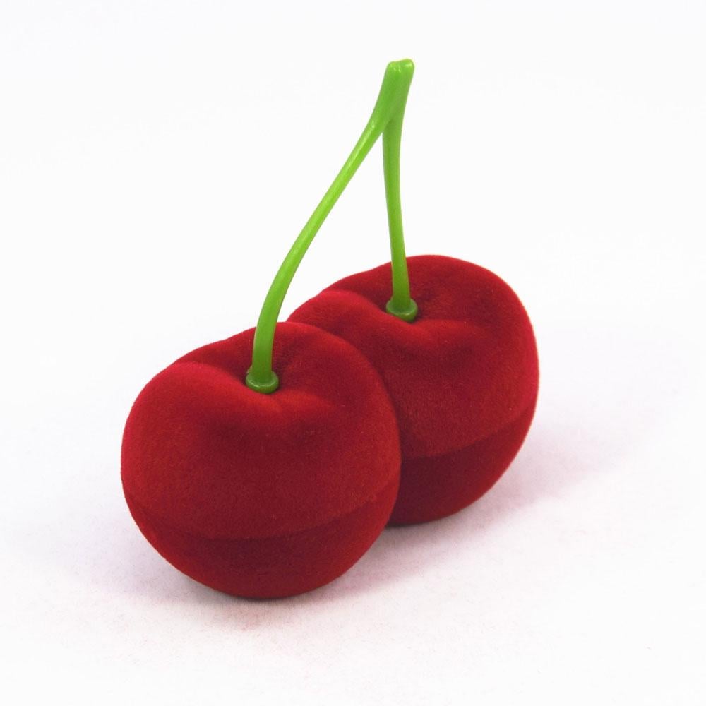 Коробочка-футляр подарочная Вишни бархатная для украшений (TA0116_2)