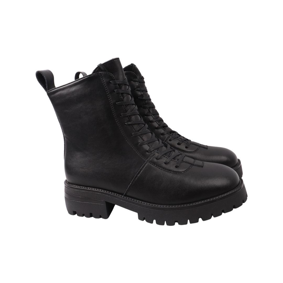 Ботинки женские Vikonty из кожи р. 38 Черный (291-21DHC)