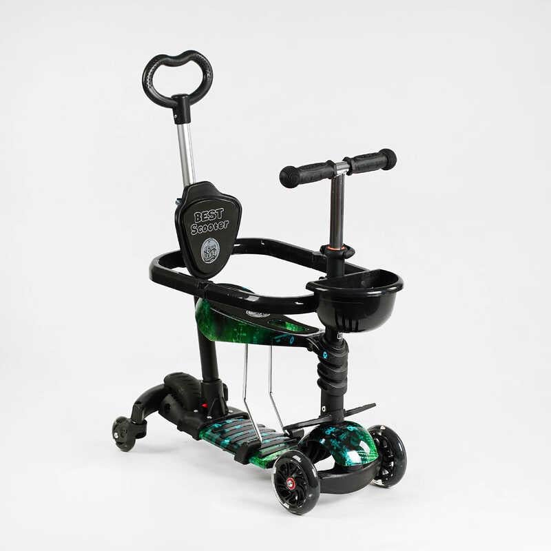 Самокат Best Scooter H2O 5в1 PU колеса подсветка Black (131496) - фото 1 Самокат Best Scooter H2O 5в1 PU колеса подсветка Black (131496) - фото 1