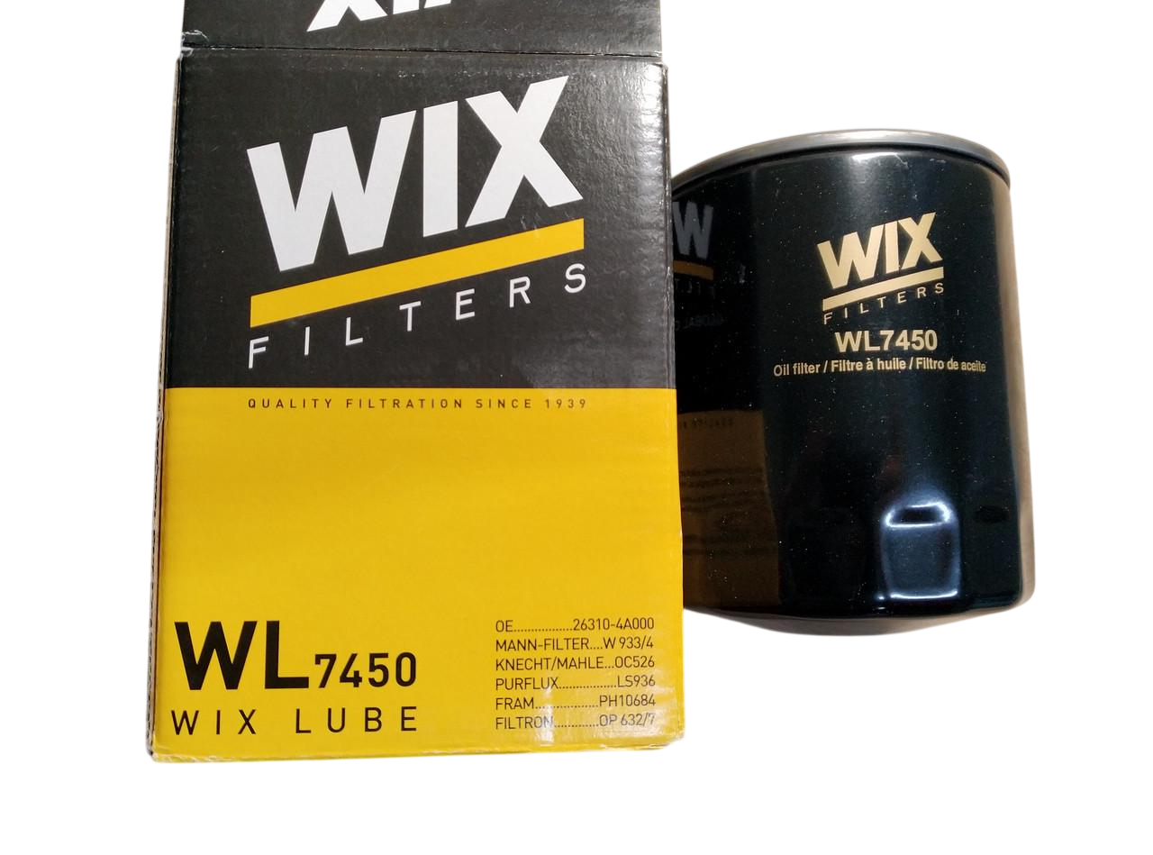 Фильтр масляный WIX WL 7450 HYUNDAI H-100/H-1 TD/MITSUBISHI L-300/PAJERO TD (3085935665)