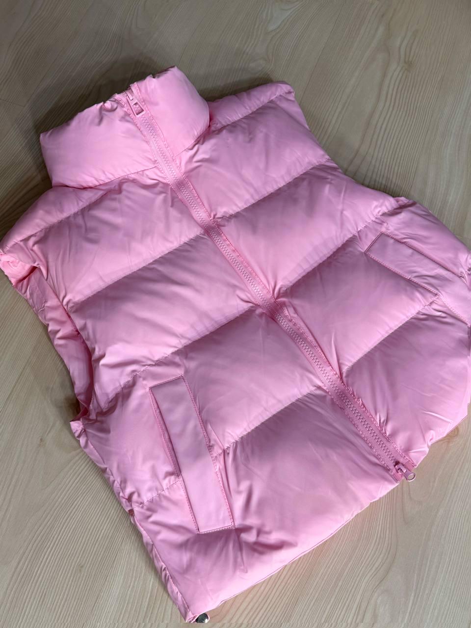 Жилетка жіноча A-N 10013 дута без капюшона р. 42 Рожевий - фото 4 Жилетка жіноча A-N 10013 дута без капюшона р. 42 Рожевий - фото 4