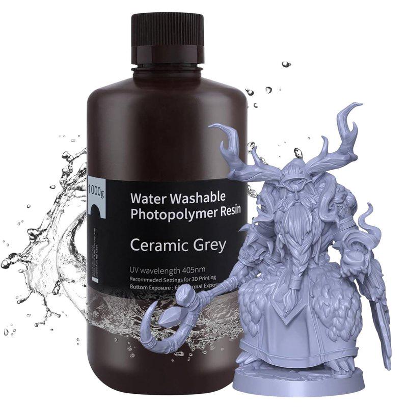 Смола фотополимерная ELEGOO для 3D-принтера водосмывающая 1 кг Ceramic Grey - фото 8