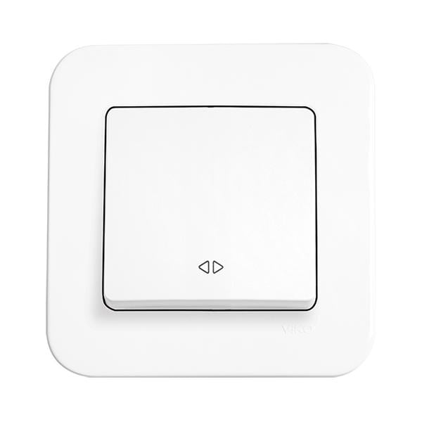 Выключатель Viko Rollina 1-клавишный перекрестный Белый