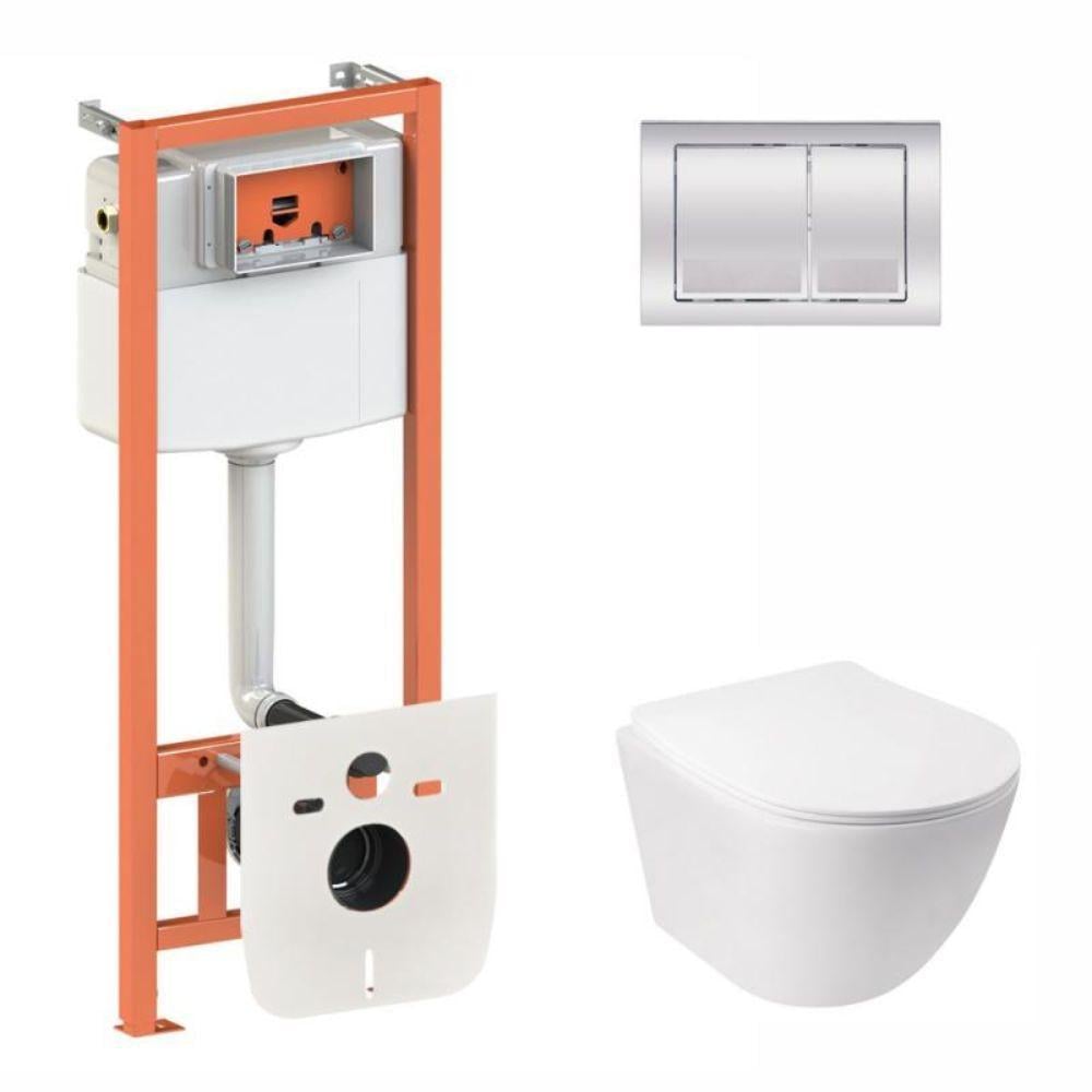 Комплект для ванной комнаты Qtap подвесной унитаз Jay Ultra Quiet и комплект установки Nest 4в1 квадратная клавиша (2611677998) Комплект для ванной комнаты Qtap подвесной унитаз Jay Ultra Quiet и комплект установки Nest 4в1 квадратная клавиша (2611677998)