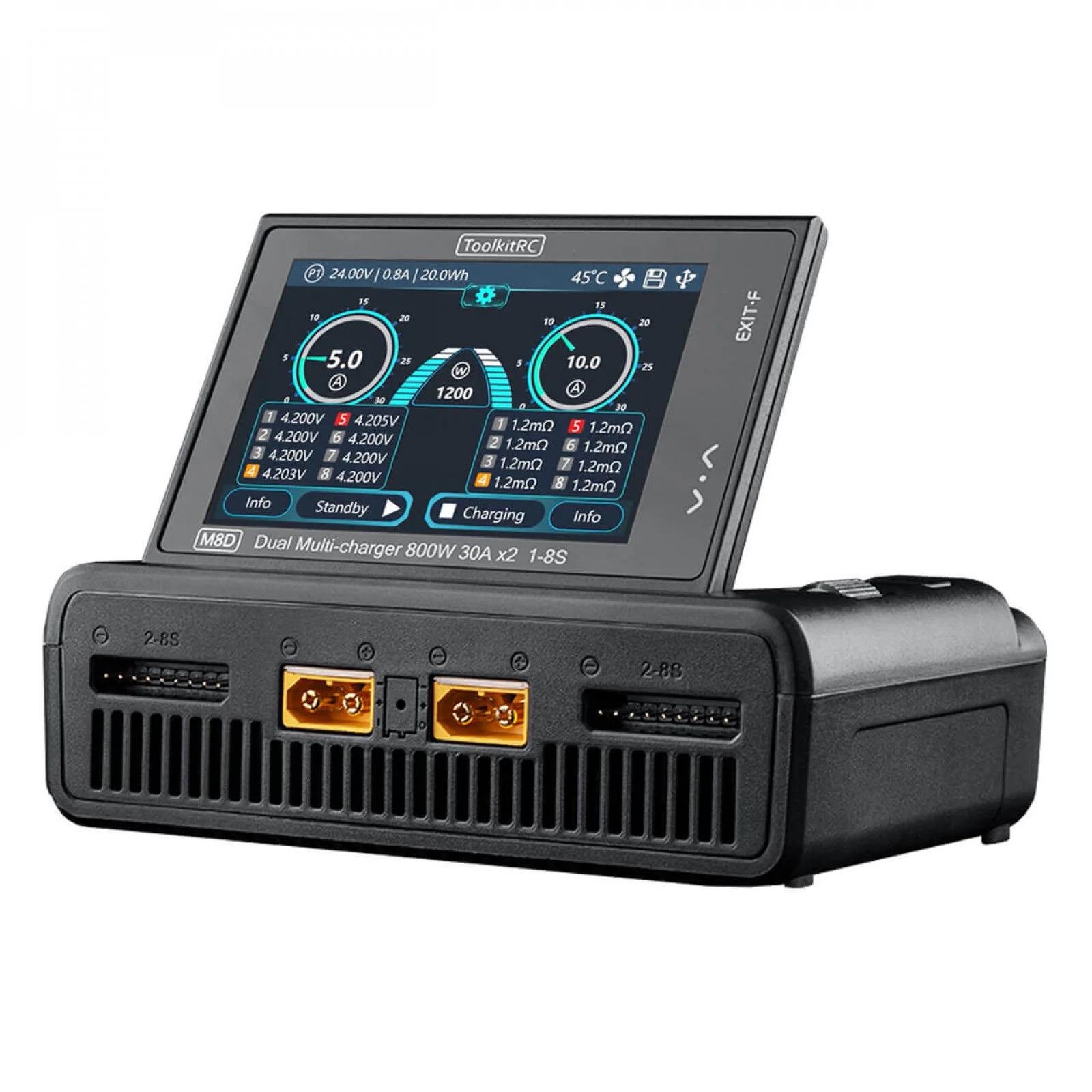 Зарядний пристрій для квадрокоптерів ToolkitRC M8D DC 800W x2 (TK13000)