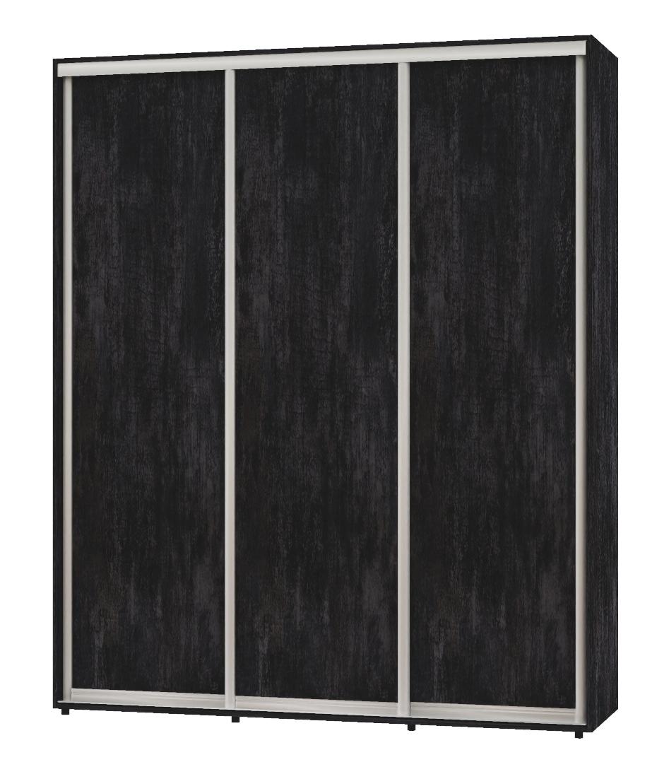 Шкаф-купе трехдверный Алекса ШК-05 ДСП 210х45х250 см Бетон темный - фото 1