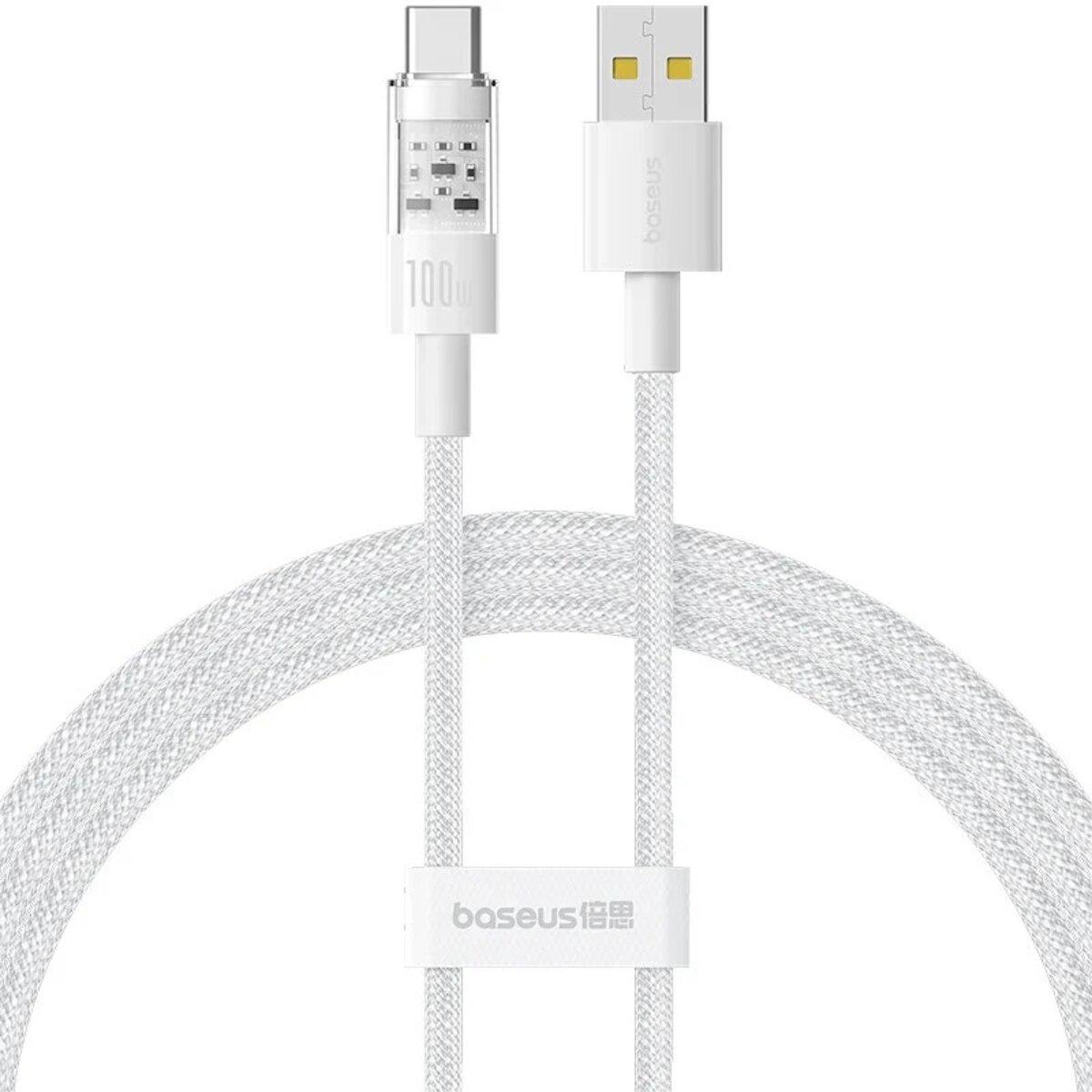 Кабель BASEUS Gem Fast-Charging USB/Type-C 100W 200 см Moon White (P10373002211-01)
