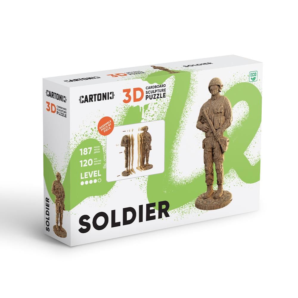 Пазл-конструктор 3D картонный Cartonic 3D Puzzle SOLDIER Солдат военный (33394521)
