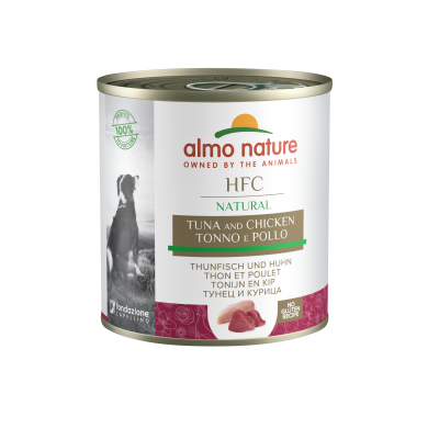 Корм консервований Almo Nature для всіх порід з тунцем та куркою 290 г