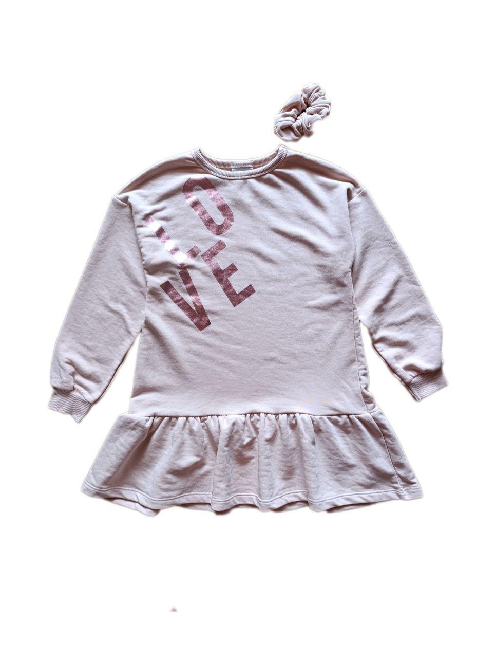 Світшот-сукня для дівчинки Matalan 134 см Рожевий (127231)