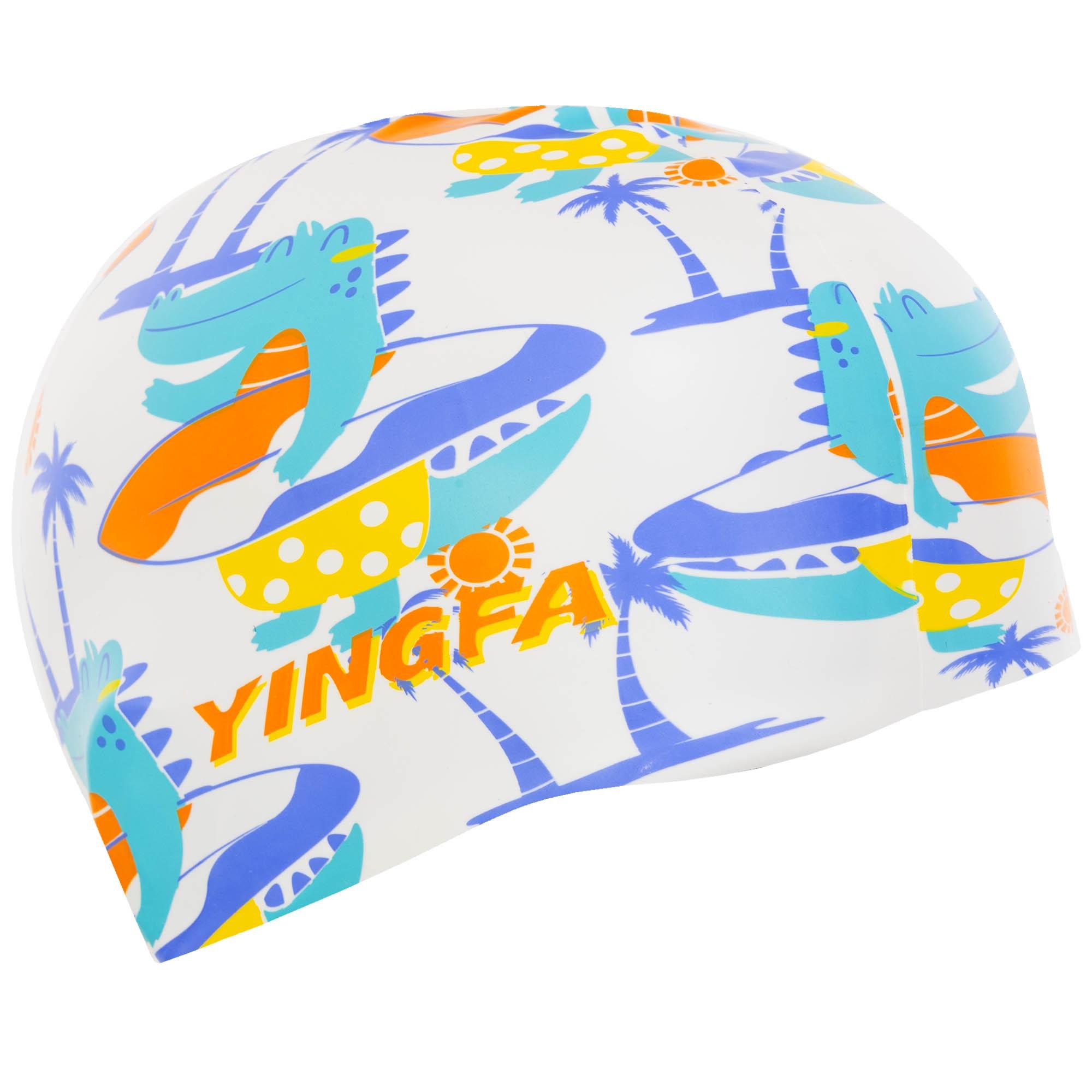 Шапочка для плавання дитяча YINGFA K0012 силіконова Біло-помаранчевий (K0012_Белый-оранжевый) - фото 2 Шапочка для плавання дитяча YINGFA K0012 силіконова Біло-помаранчевий (K0012_Белый-оранжевый) - фото 2