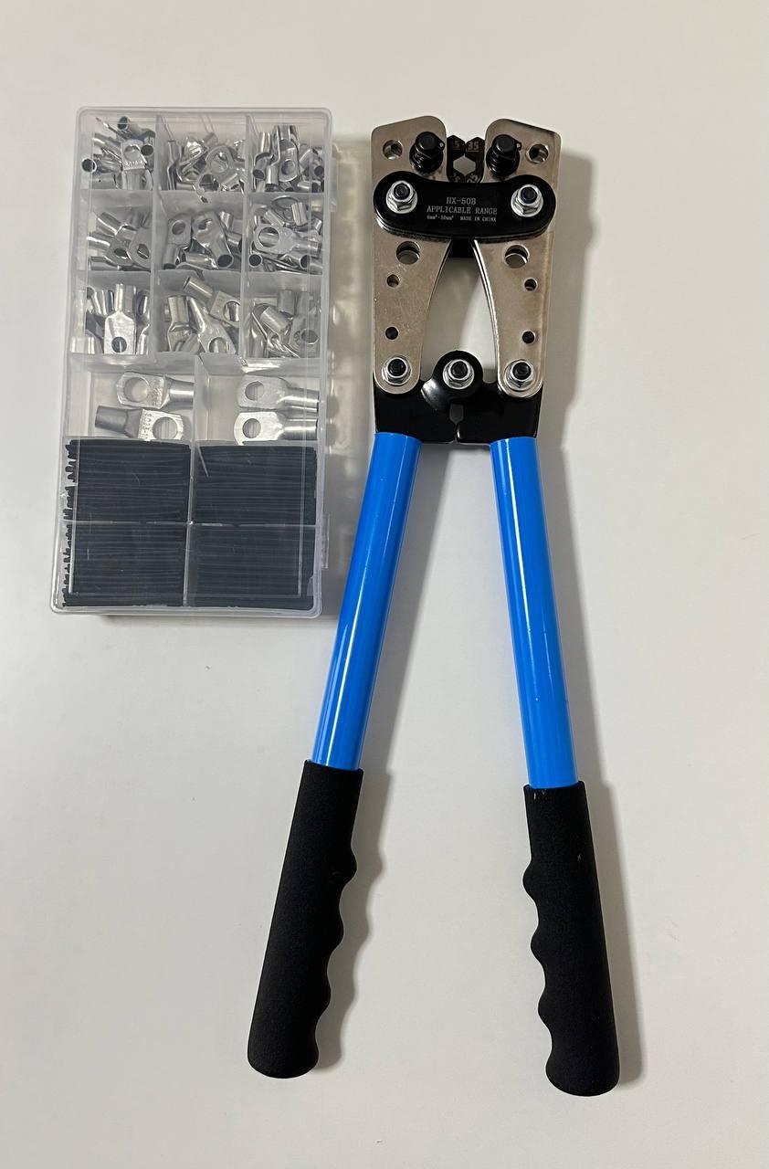 Пресс обжимные клещи Yefym hx-50b, 6-50 ммкв. + набор наконечников кабельные 240 шт. Пресс обжимные клещи Yefym hx-50b, 6-50 ммкв. + набор наконечников кабельные 240 шт.