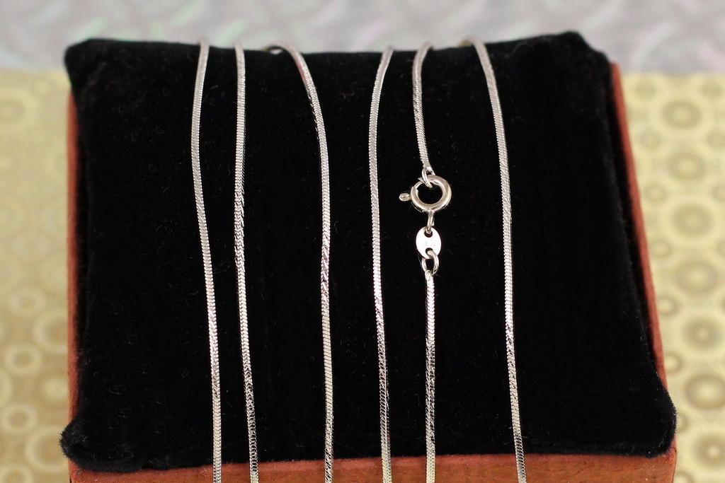 Цепь Xuping Jewelry квадратный жгут с рисунком 45 см 1 мм Серебристый (2525720376)