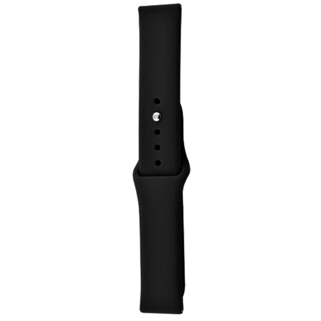 Ремінець універсальний Silicone Band для Xiaomi Amazfit Bip 20 мм Black