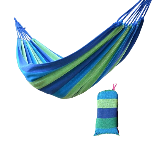 Гамак туристичний підвісний без планки 80x200 см Синій (2600140174)