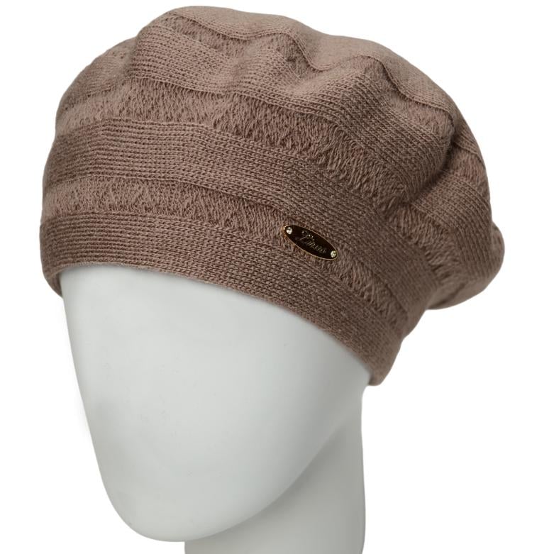 Берет женский Lirus Дона двойной на стойке Темно-пудровый