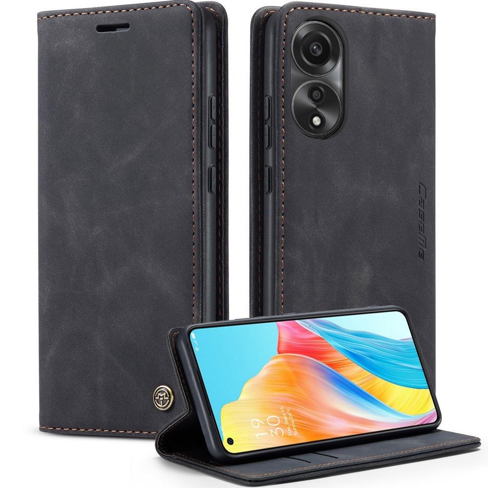 Чехол книжка с магнитом OPPO A78 4G CaseMe Black (34419-2B)