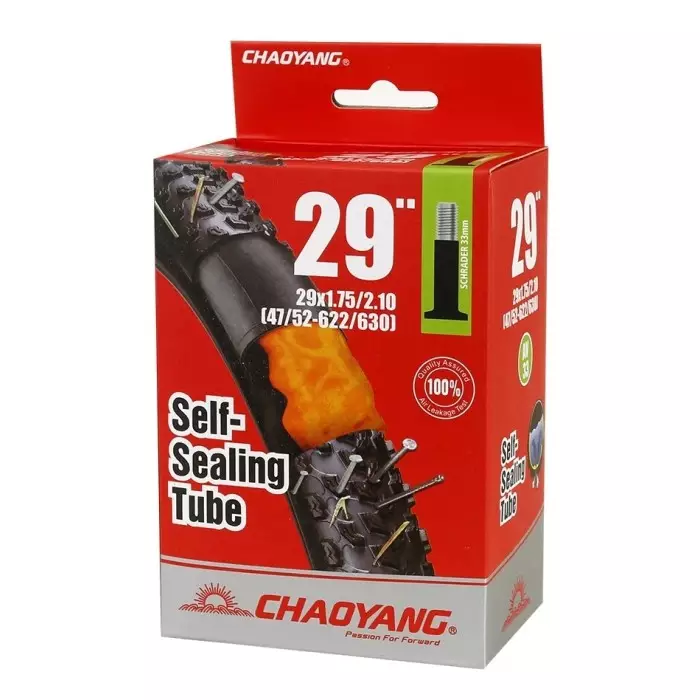 Камера антипрокольная велосипедная ChaoYang 29x1,95/2,10 A/V 48 мм (VR-10706) Камера антипрокольная велосипедная ChaoYang 29x1,95/2,10 A/V 48 мм (VR-10706)