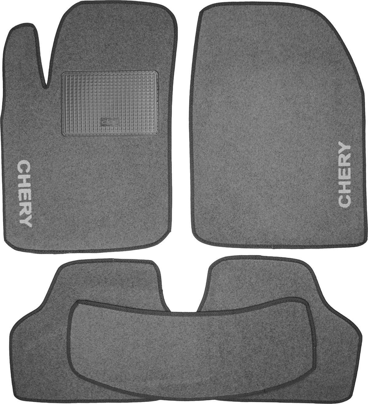 Килимки в салон для Chery M11 '08-13 текстильні Сірий (20829)