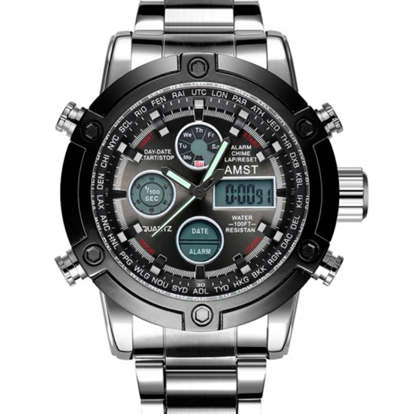 Годинник чоловічий спортивний водостійкий тактичний AMST Mountain Steel (25152)