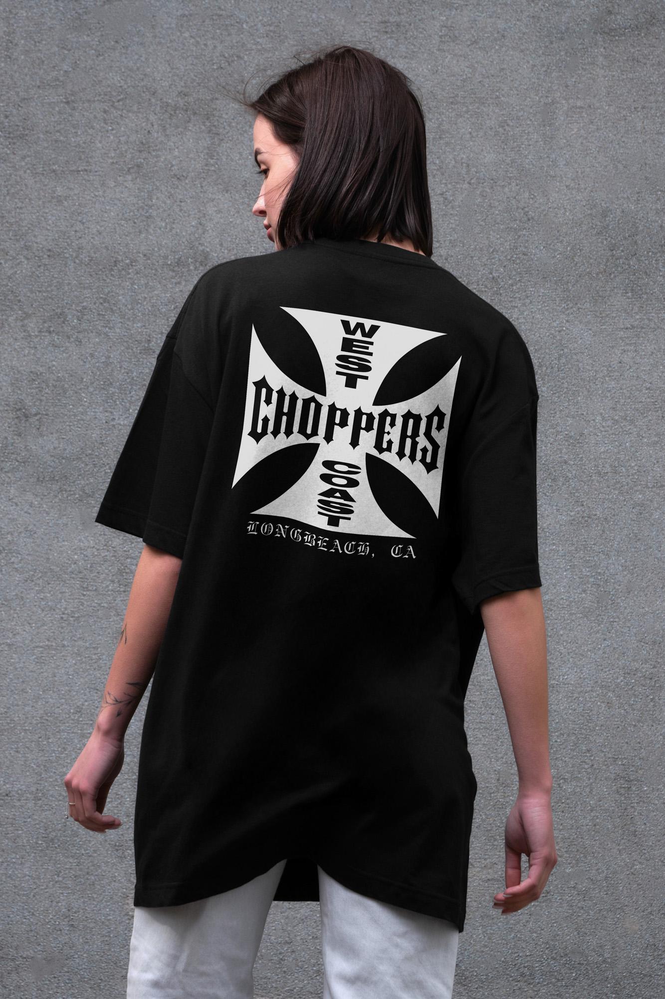 Футболка жіноча Without з принтом Choppers оверсайз S/M Black (S8049451)