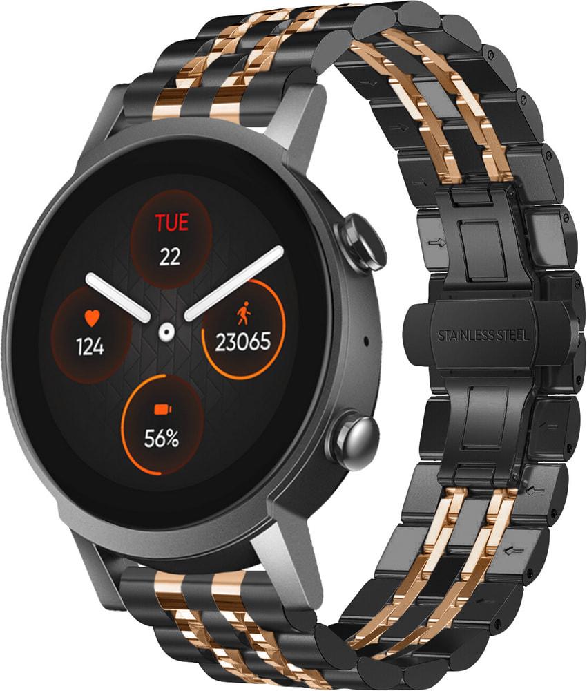 Браслет металлический Spinye Line для Mobvoi TicWatch E3 Black Pink (29043-51)