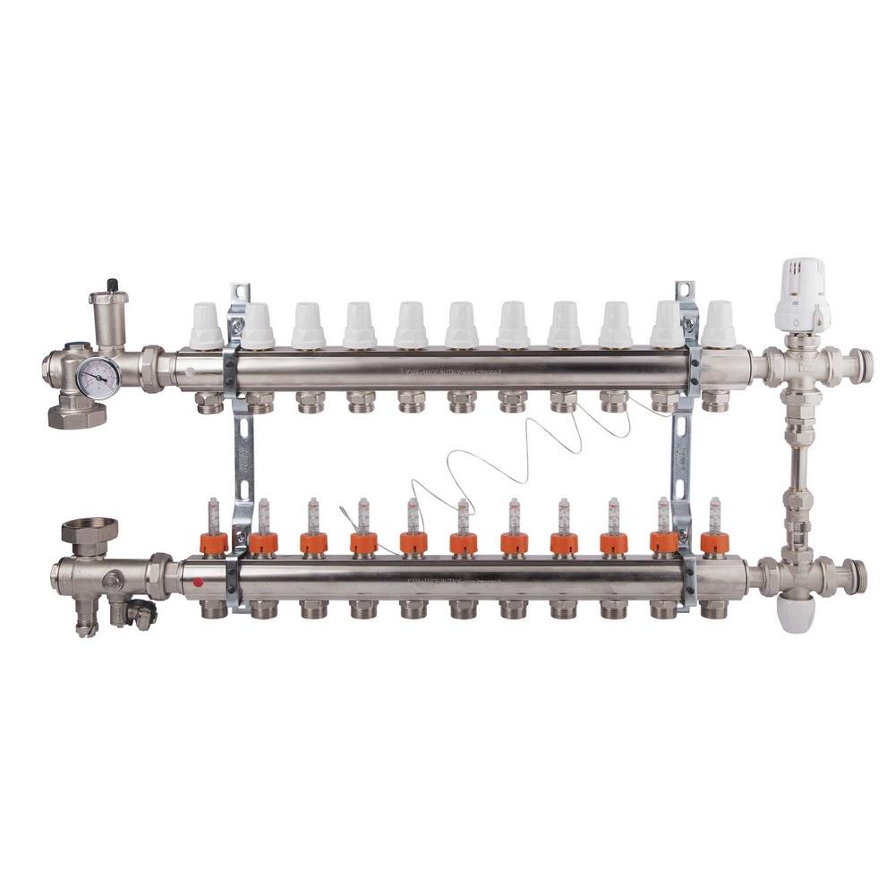 Коллекторная группа Icma 1" на 11 выходов с расходомером №K0111 Коллекторная группа Icma 1" на 11 выходов с расходомером №K0111
