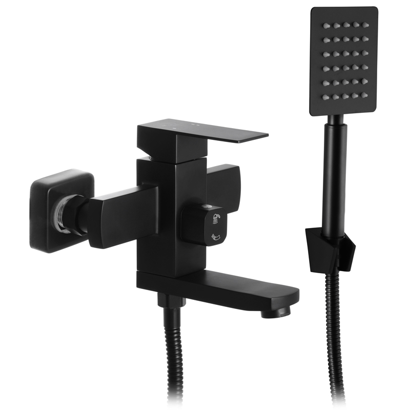 Змішувач для ванни MIXXUS Kub-009 Чорний (MI2812) Змішувач для ванни MIXXUS Kub-009 Чорний (MI2812)