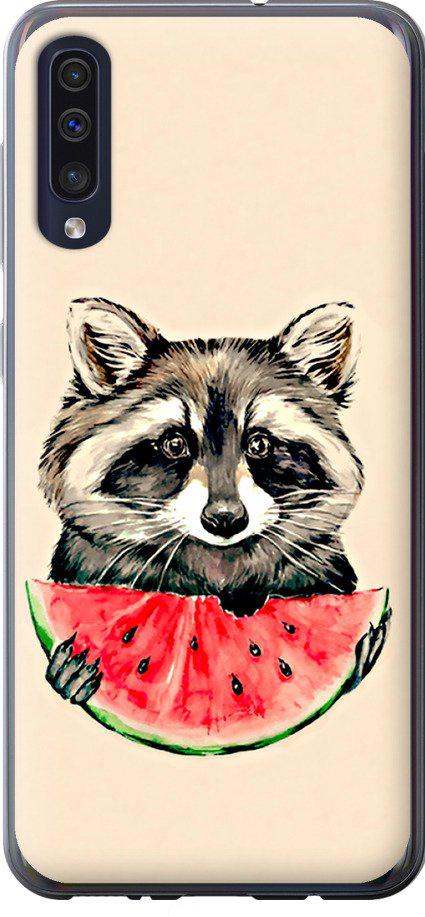 Чохол на Samsung Galaxy A50 2019 A505F Єнотик з кавуном (4605u-1668-42517) Чохол на Samsung Galaxy A50 2019 A505F Єнотик з кавуном (4605u-1668-42517)
