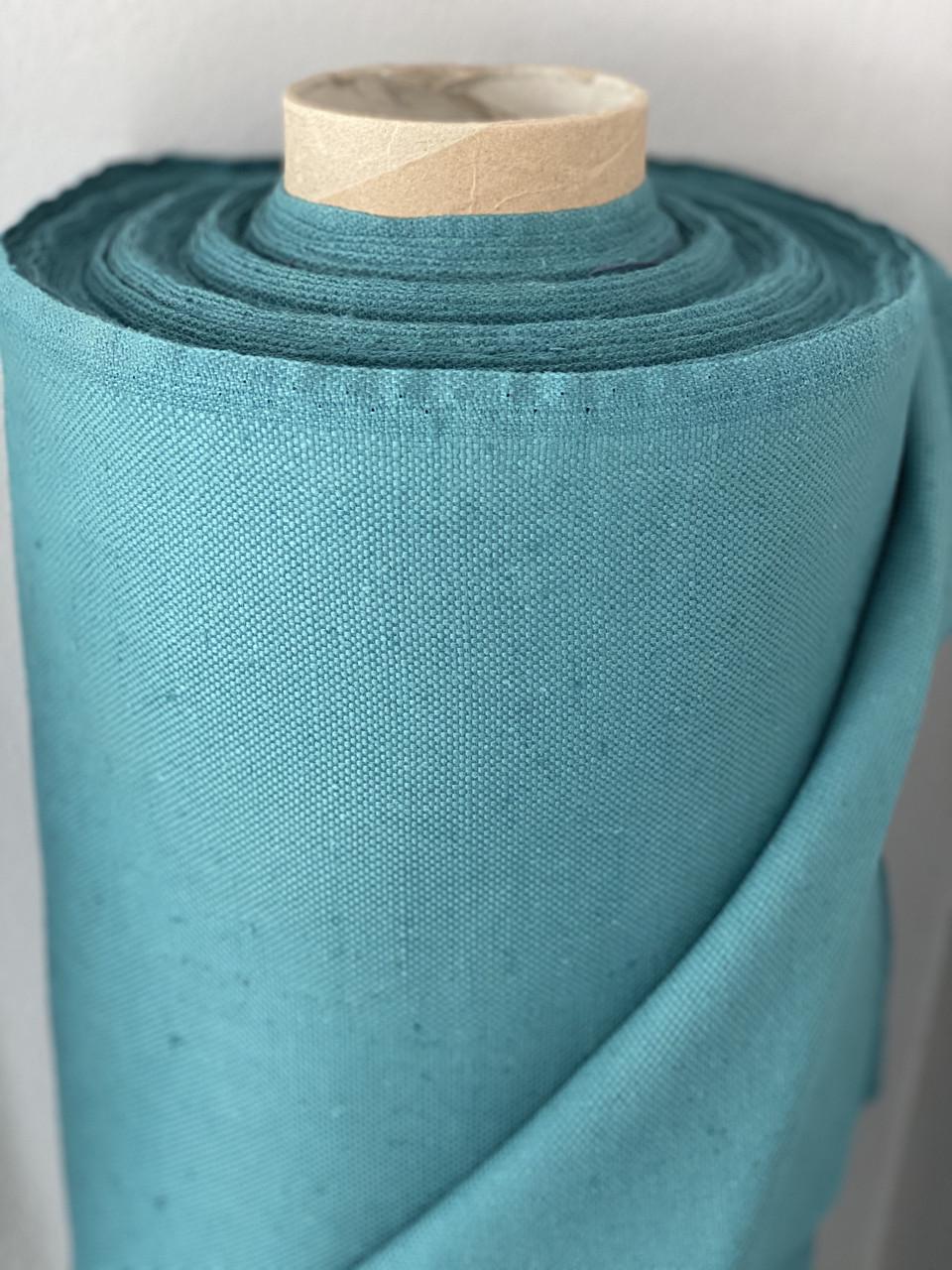 Тканина меблева LINEN PLUS 45% льон 55% бавовна 155 см Бірюзовий (13497-1/921) - фото 2 Тканина меблева LINEN PLUS 45% льон 55% бавовна 155 см Бірюзовий (13497-1/921) - фото 2