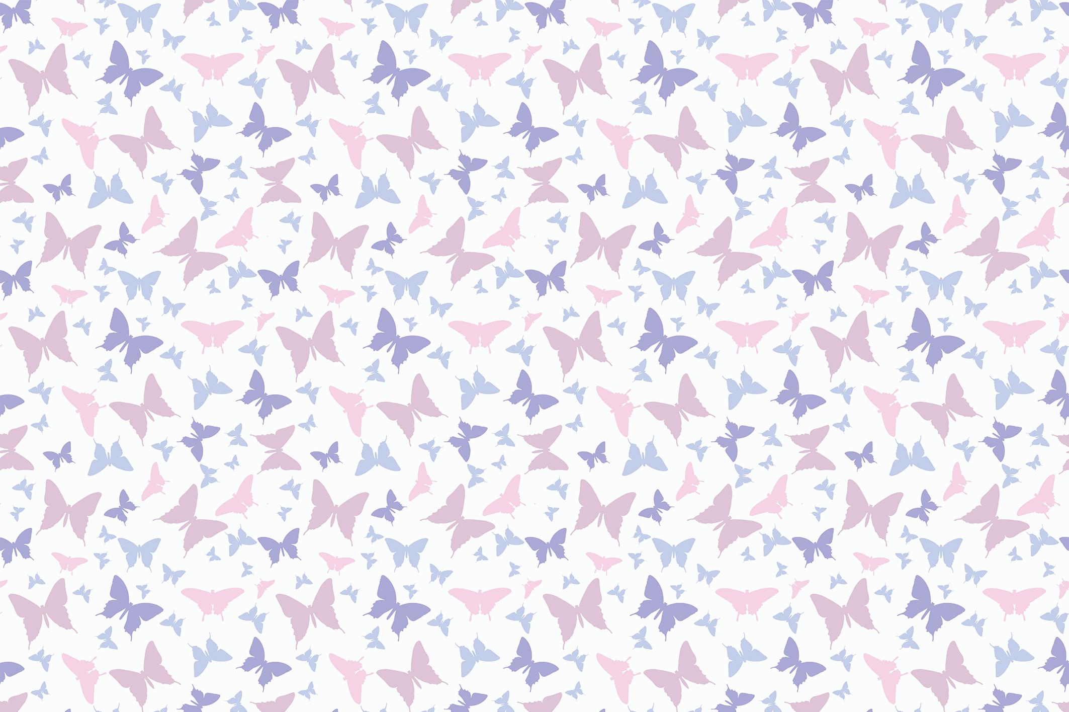 Фотообои флизелиновые Upstream Разноцветные силуэты бабочек 180х120 см (S5KID-074/2)