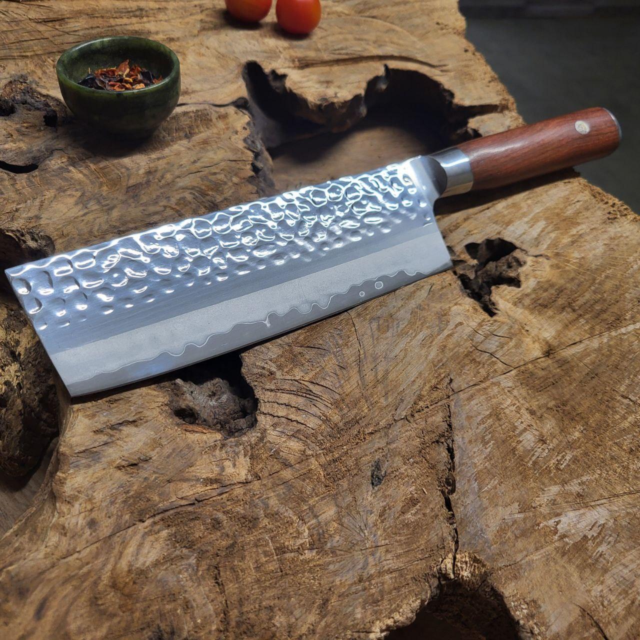 Кухонный нож Накири из 67-слойной дамасской стали 17 см