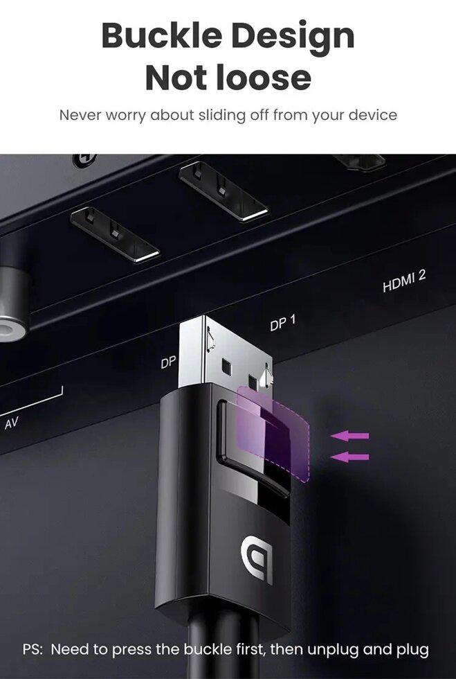 Кабель UGREEN DisplayPort v1.4 DP114 1,5 м (80391) - фото 10