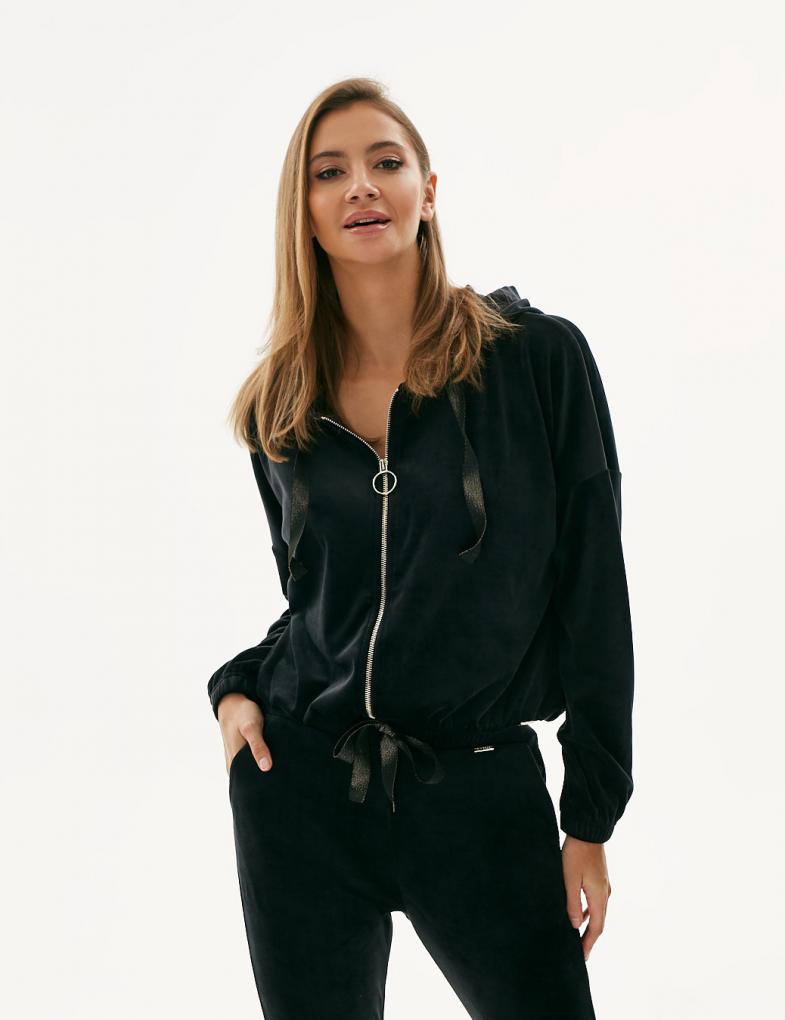 Толстовка женская Diverse VELVIA XS Чорний (5902598656308) - фото 2