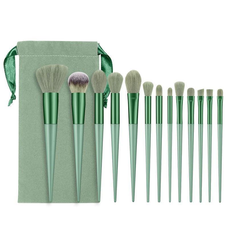 Набор кистей для макияжа в чехле 13 шт. Green (137066)