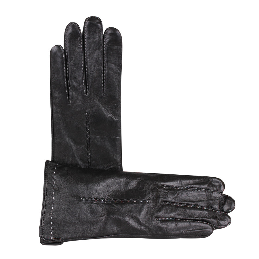 Рукавички жіночі шкіряні L103-1T сенсорні L/7,5"/19 см Чорний (2826528365)