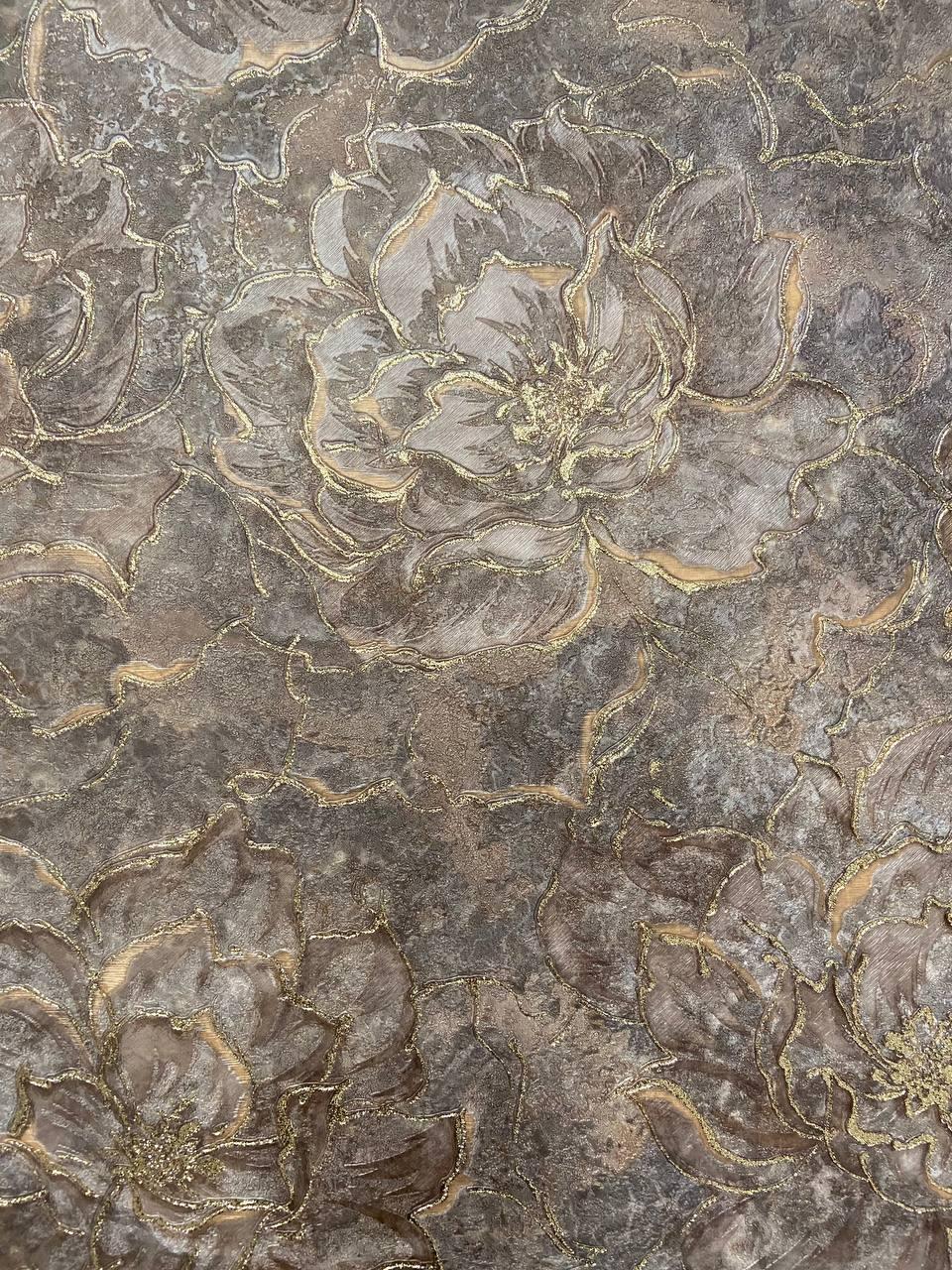 Обои виниловые горячего тиснения Слов'янські шпалери 9007-10 Флоренция под шелк на флизелиновой основе 1,06х10 м (4752232062771)