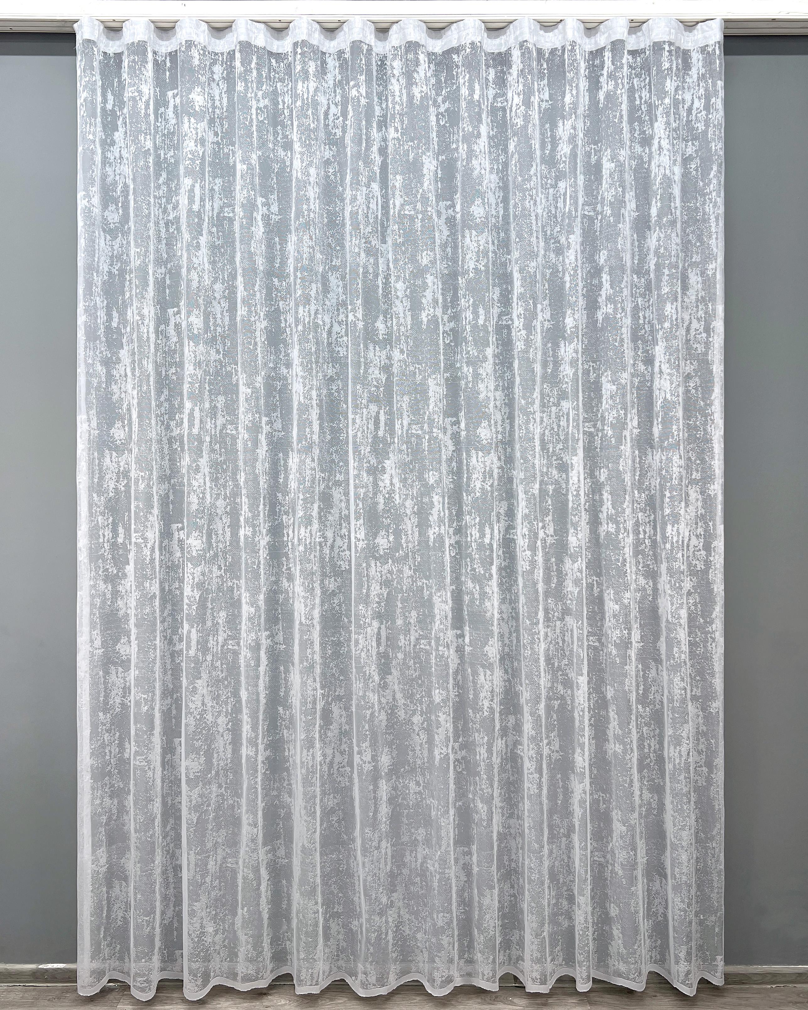 Тюль VR-Textil 1400т Мрамор жаккард 500х250 см Белый (43-128)