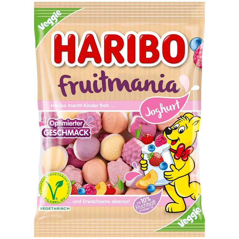 Желейки Haribo Fruitmania Joghurt Veggie фруктовий мікс йогурт для веганів 160 г ( 22051444) - фото 1