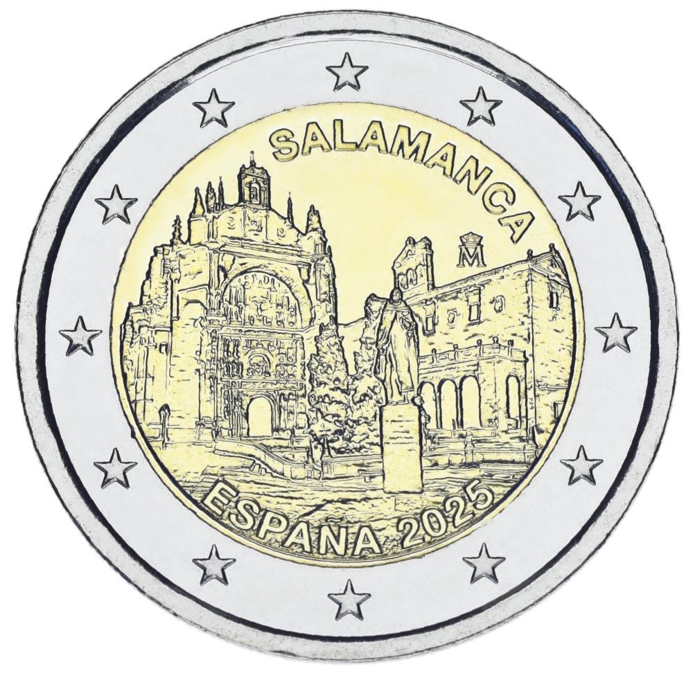 Коллекционная монета Испания 2 евро 2025 Биметалл UNC ЮНЕСКО-Саламанка (М21875)