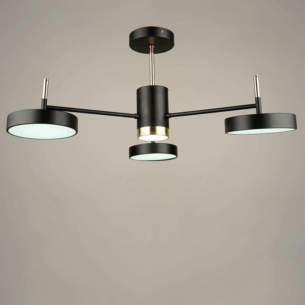 Люстра потолочная LED Light House SRS-19780/3 BK/FGD Черный/Золотой