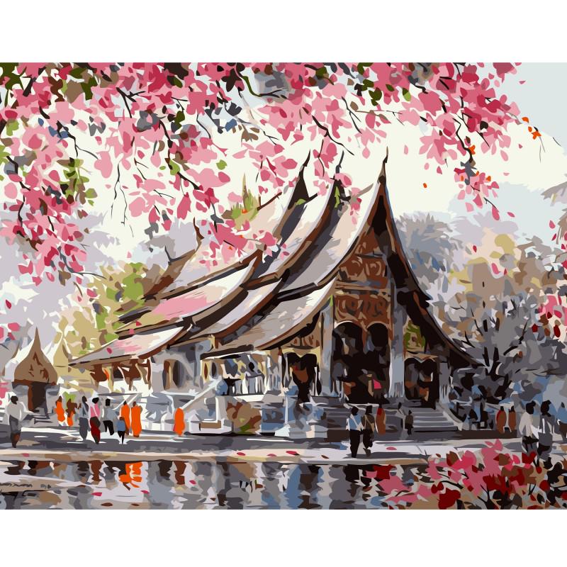 Картина по номерам VA-0872 Японская сакура р. 40x50 см
