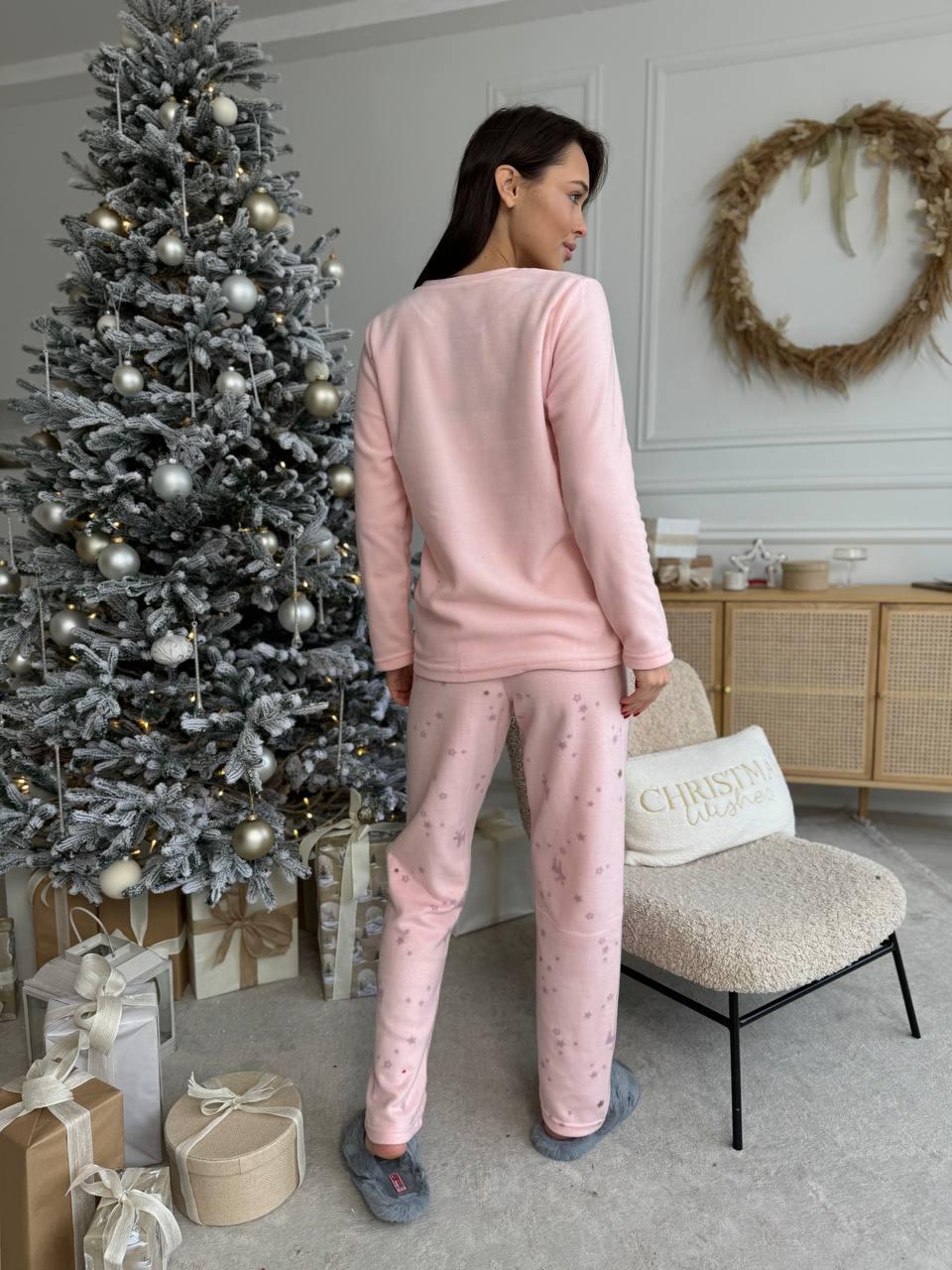 Пижама женская флисовая L Розовый (23018) - фото 5 Пижама женская флисовая L Розовый (23018) - фото 5