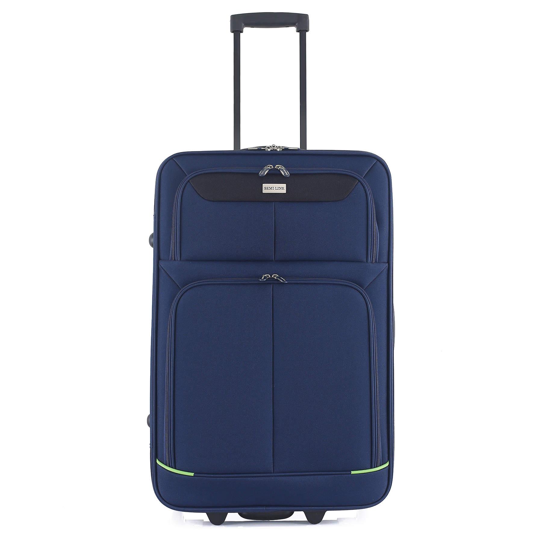 Чемодан SEMI LINE 24" M Blue/Green Lines (T5755-2) - фото 2
