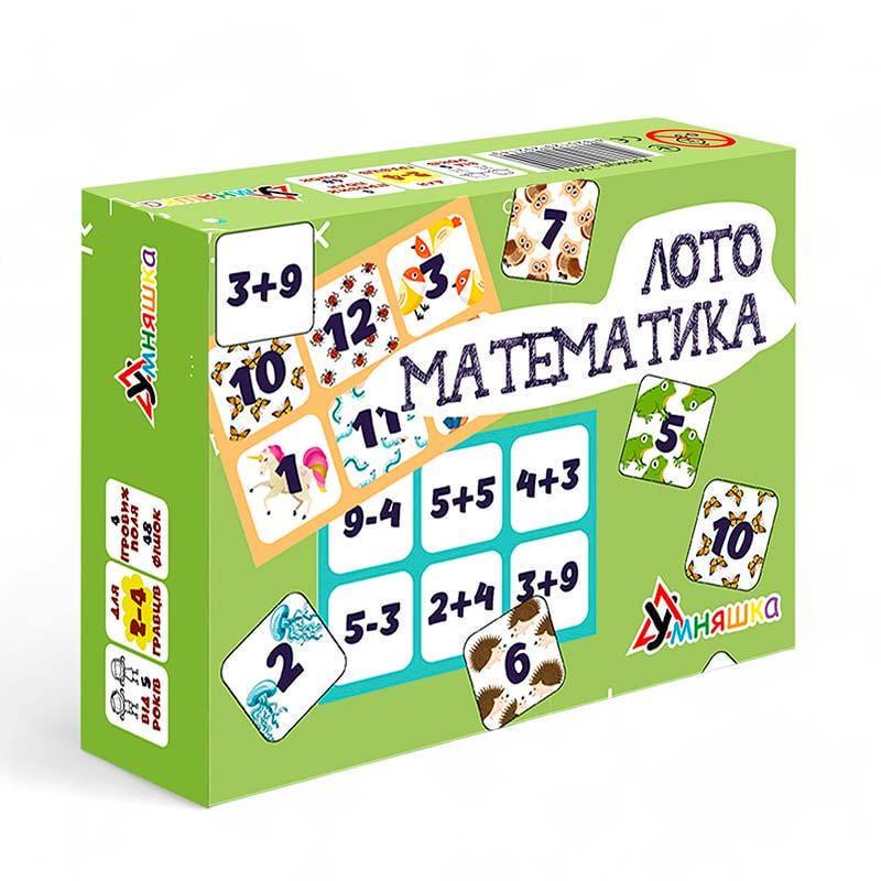 Настольная игра Умняшка Лото математика развивающая 2149 (31155826)