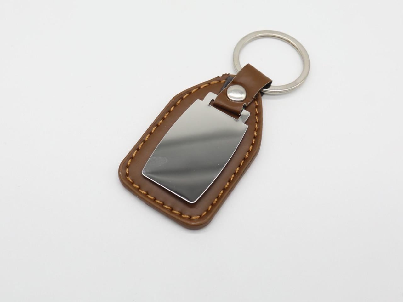 Брелок из искусственной кожи под гравировку 95х40 мм Коричневый (718534248)