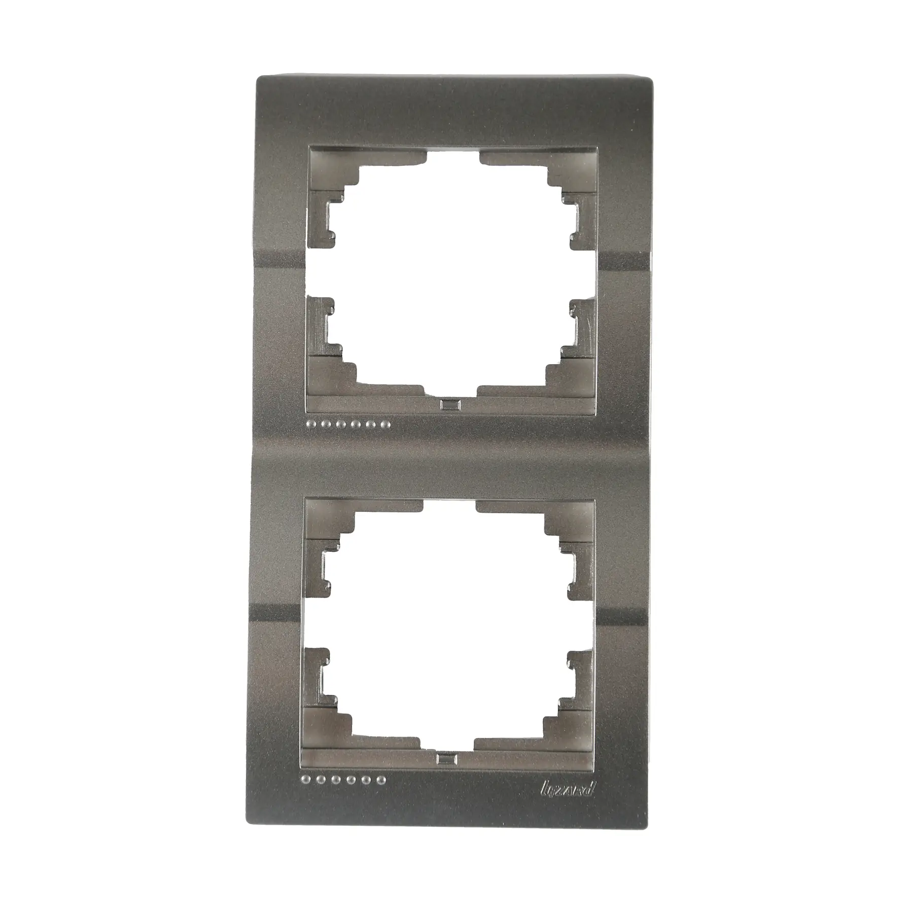 Рамка Lezard Deriy 2-местная вертикальная Темно-серый