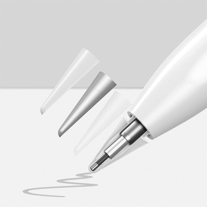 Змінні наконечники для стілуса BASEUS Smooth Writing Capacitive Stylus Tips 2 шт. White (SXBC010002) - фото 6